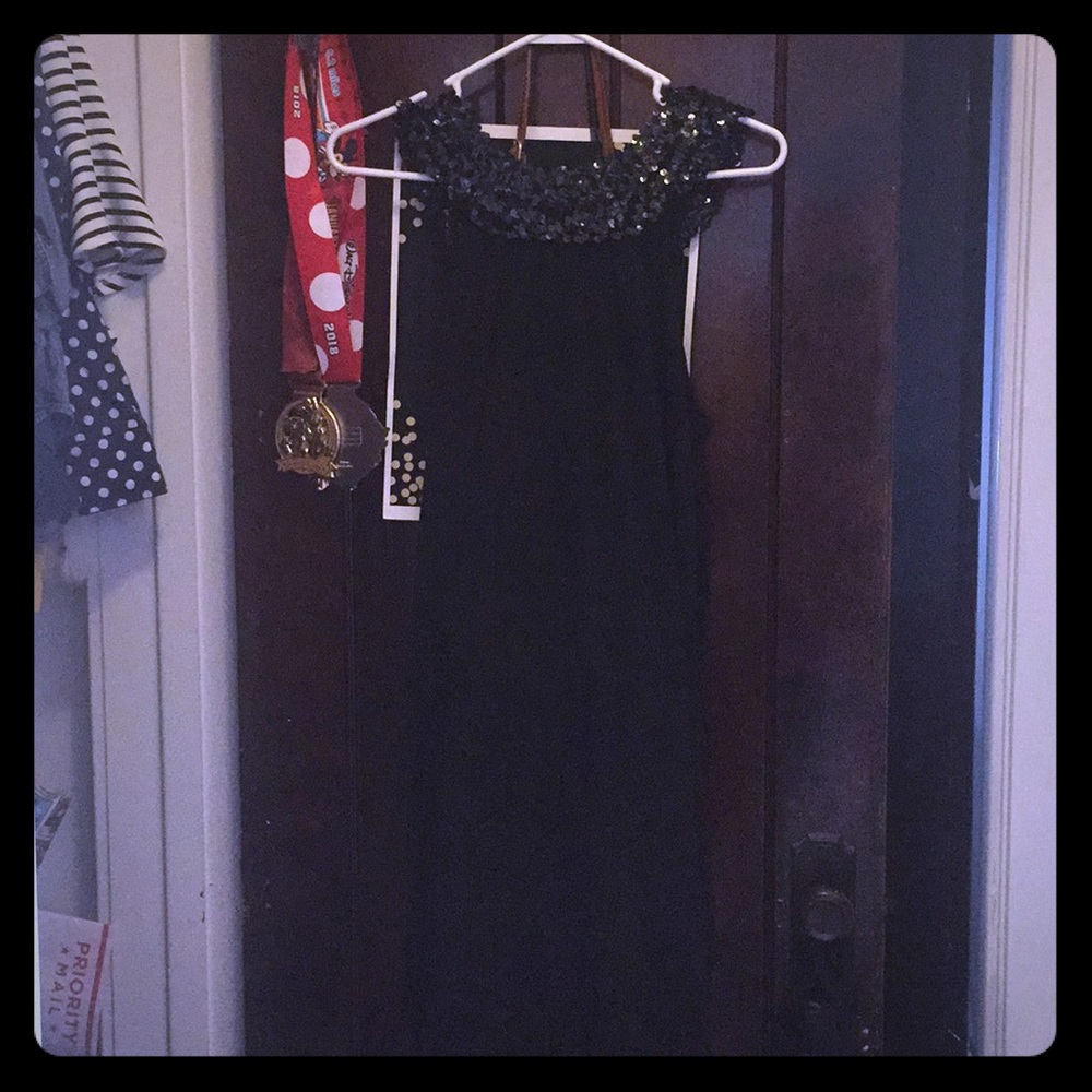 Sequin little black dress